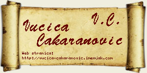 Vučica Čakaranović vizit kartica